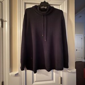 LRL Lauren Ralph Lauren black cowl neck sweater pullover top. Size 3X